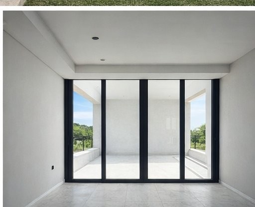 Interior ventanas aluminio negro