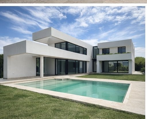 Fachada con aberturas aluminio